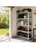 relaxdays Schwerlastregal in Grau/ Braun - (B)75 x (H)150 x (T)30 cm