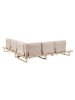 Beliani 2-tlg Sitzgruppe MYKONOS in Beige/Braun
