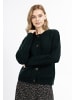 DreiMaster Vintage Damen Strickjacke Mit Knöpfen in Dunkelgrün
