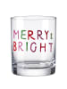 Butlers Butlers Trinkglas MERRY & BRIGHT in Grün, Rot, Rose