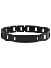 Adeliás Unisex Armband – Gliederarmband aus Edelstahl 21 cm in schwarz