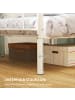 HOMCOM Bettrahmen-96L x 208B x 88H cm-Weiß