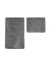 Zellerfeld Premium 2 teiliges Bademattenset Waschbar in Grau-Rose