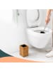 relaxdays WC Bürste in Natur/ Silber - (B)9,5 x (H)37 x (T)9,5 cm