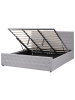 Beliani Doppelbett AMIENS in Grau - (W) 191 x (H) 109 x (L) 217 cm