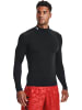 Under Armour Longsleeve "HeatGear Mock Langarm-Oberteil" in Schwarz