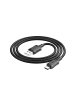 HOCO Kabel USB Typ A auf USB Typ C Ladekabel/Datenkabel 1m in Schwarz 3A in Schwarz