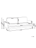 Beliani 3-Sitzer Sofa TUVE in Grün/Heller Holzfarbton - (W) 199 x (H) 85 x (L) 90 cm