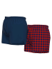 CECEBA Web-Boxershorts 2er Pack in Rot/Dunkelblau