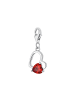 Amor Charm Silber 925, rhodiniert in Rot