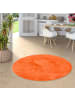 Snapstyle Luxus Super Soft Hochflor Langflor Teppich Deluxe Rund in Orange