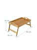 relaxdays 2 x Betttablett in Natur - (B)60 x (H)23 x (T)30 cm