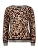 Betty Barclay Strickpullover mit Animalprint in Taupe/Beige