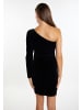 faina One Shoulder Minikleid in Schwarz