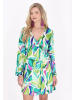 IZIA Women Dress in aqua multicolor