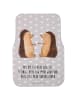 Mr. & Mrs. Panda Automatte Igel Liebe mit Spruch in Grau Pastell