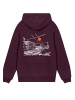 F4NT4STIC Hoodie Escape Discover the World Town Train Station in maroon