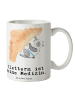 Mr. & Mrs. Panda Kaffeetasse Panda Klettern mit Spruch in Weiß