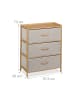 relaxdays Kommode in Natur/ Beige - (B)57,5 x (H)73 x (T)30 cm