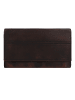 Greenburry Destressed Geldbörse RFID Schutz Leder 18.5 cm in teak brown