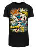 F4NT4STIC Long Cut T-Shirt Marvel Captain America Spang in schwarz