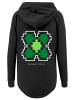 F4NT4STIC Oversized Hoodie Silvester Happy New Year Pixel Kleeblatt in schwarz