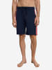 Hanro Pyjamashorts Night & Day in deep navy/ garnet rose