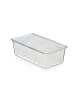 relaxdays 2 x Kühlschrank Organizer in Transparent/ Weiß - (B)32 x (H)10 x (T)17,5 cm
