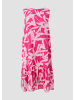 comma Kleid kurz in Pink-weiß
