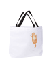 Mr. & Mrs. Panda Tote Bag Katze Umarmen ohne Spruch in Weiß