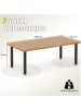 COSTWAY Gartentisch mit Schirmloch 200x100cm in Braun