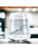 Mr. & Mrs. Panda Trinkglas Blume Sonnenblume mit Spruch in Transparent