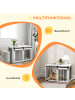 Pawhut Hundekäfig Weiß 98L x 58B x 61H cm