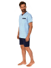 NORMANN kurzarm Schlafanzug Shorty Pyjama - 82820 in hellblau