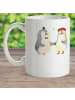 Mr. & Mrs. Panda Kaffeetasse Pinguin Heirat mit Spruch in Weiß