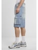Urban Classics Jeans Shorts in new light blue dirty washed