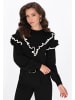 faina Women Sweater in black white