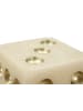Mauro Ferretti Beige und goldfarbene Harzwürfel, 12 x 12 x 12 cm