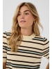 SAINT TROPEZ Strickpullover PilaSZ Gerade Passform in Brown Rice Ether Multi Stripe