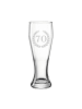 LUXENTU Weizenbierglas mit Gravur 70. Jubiläum 0,5 l transparent in transparent