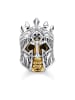 Thomas Sabo Ring Totenkopf Ritter in schwarz, gelbgoldfarben, silberfarben