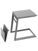 Hespéride Aluminium Tisch mit Zeitschriftenhalter ALLURE in Grau, 45 x 55 x 55 cm