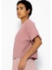 SASSYCLASSY Musselin Shirt mit V-Ausschnitt in Altrosa