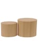 home24 Beistelltisch Elipse oval 2er-Set in Esche Hell
