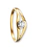 ONE ELEMENT  Zirkonia Ring aus 333 Gelbgold in gold