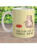 Mr. & Mrs. Panda Trinklernbecher Katze Fressen mit Spruch in Gelb Pastell
