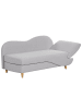 Beliani Chaiselongue MERI in Grau/Braun - (W) 155 x (H) 76 x (L) 69 cm rechtsseitig
