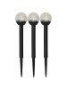 STAR Trading 3x LED Solar-Poller ,Roma, Kunststoff + Glas, schwarz, warmweiß, H 23