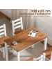 HOMCOM Essgruppe in Braun & Weiß 108L x 65B x 75H cm