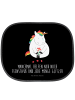 Sonnenschutznetz Einhorn Traurig mit Spruch in Schwarz